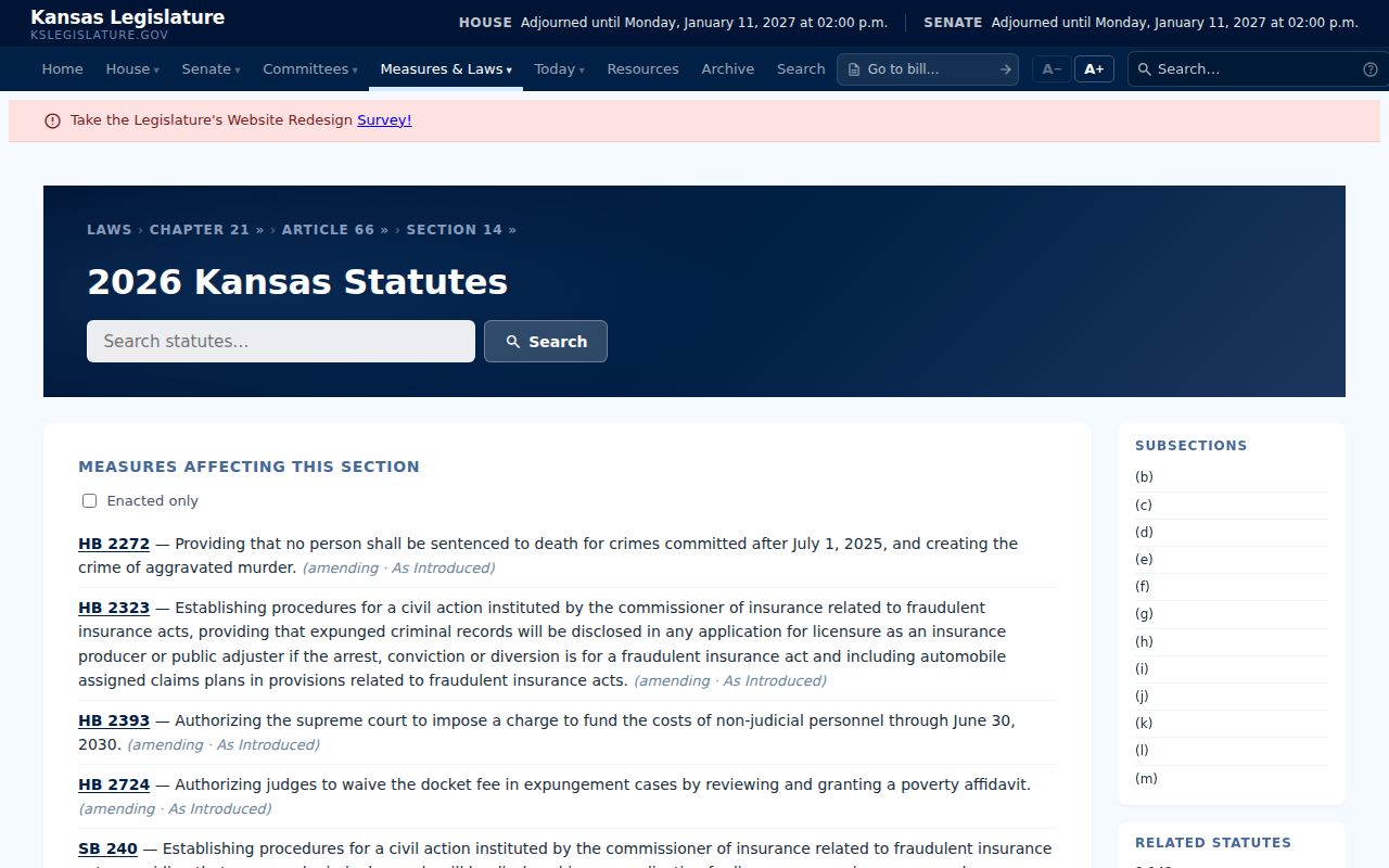 Kingman County civil docket access and Kansas expungement statute page